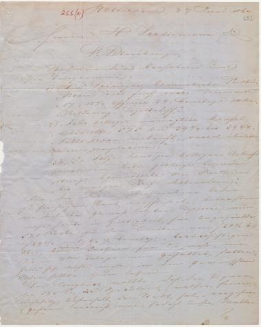 Letter sent by Monchy, M. de and Monchy, R. de to Schliemann, Heinrich, 1862