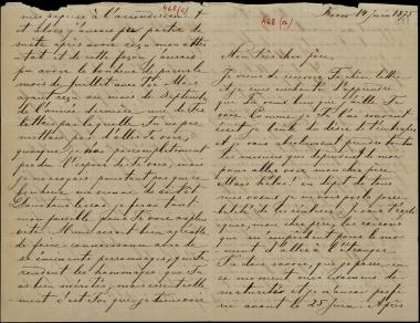 Letter sent by Schliemann, Sergei Andreyevich to Schliemann, Heinrich, 1875