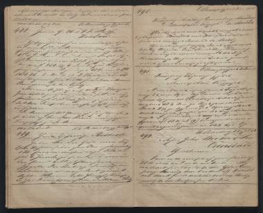 Copy of letter by Schliemann, Heinrich to Malyutin, Mikhail Semyonovich, 1853
