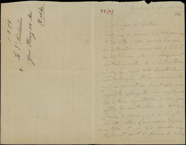 Letter sent by Αριστάρχης, Σταυράκης  to Schliemann, Heinrich, 1876