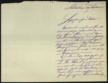 Letter sent by Meyer, E. de to Schliemann, Heinrich, 1885