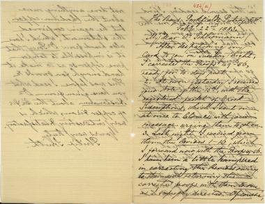 Letter sent by Smith, Philip to Schliemann, Heinrich, 1883