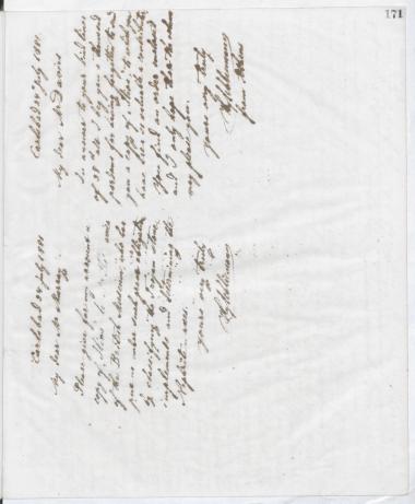 Copy of letter by Schliemann, Heinrich to Davies, Thomas, 1881