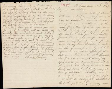 Letter sent by Parsons, Charles to Schliemann, Heinrich, 1869