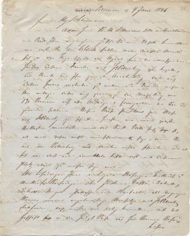 Letter sent by Schröder, G. H. & P. D. to Schliemann, Heinrich, 1846