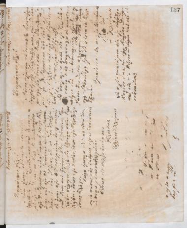 Copy of letter by Schliemann, Heinrich to unknown receiver, 1869