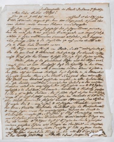 Copy of letter by Schliemann, Heinrich to Schliemann, Adolph, 1869
