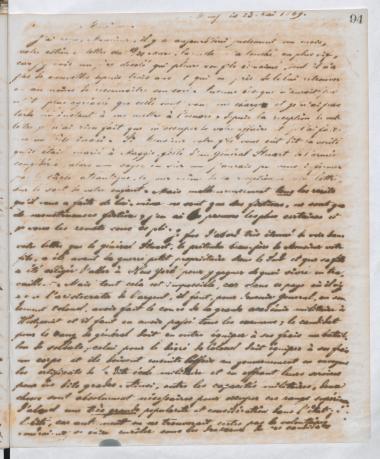 Copy of letter by Schliemann, Heinrich to Thibaut-Brignolles, Th. 1869