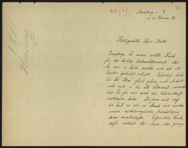 Letter sent by Henning, ? to Schliemann, Heinrich, 1881