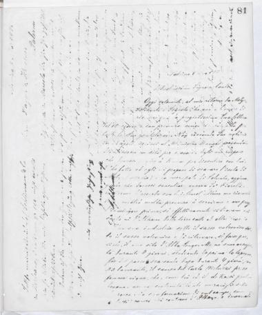 Copy of letter by Schliemann, Heinrich to Gozzadini, G. 1875