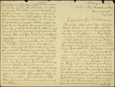 Letter sent by Lisch, Emilie to Schliemann, Heinrich, 1879