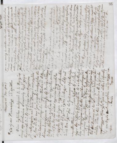 Copy of letter by Schliemann, Heinrich to Ρουσόπουλος, Αθανάσιος Σ. 1890