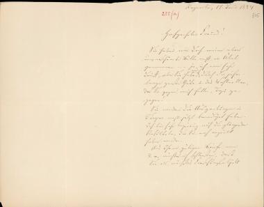 Letter sent by Schels, August to Schliemann, Heinrich, 1884