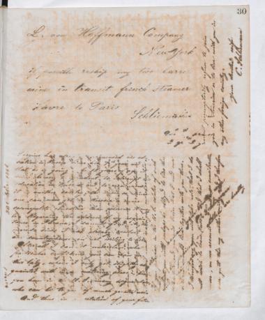 Copy of letter by Schliemann, Heinrich to Hoffmann, L. & Co. 1869