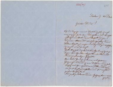 Letter sent by Schliemann, Auguste to Schliemann, Heinrich, 1862