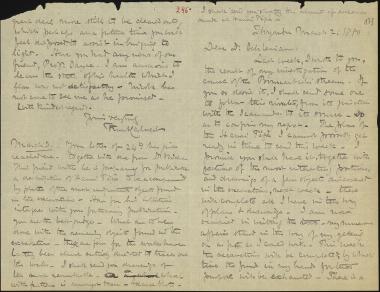 Letter sent by Calvert, Frank to Schliemann, Heinrich, 1880