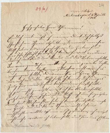 Letter sent by Wöllert, Friedrich to Schliemann, Heinrich, 1862