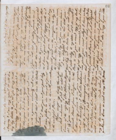 Copy of letter by Schliemann, Heinrich to Parsons, Charles, 1869