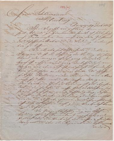 Letter sent by Hepner, S. L. A. to Schliemann, Heinrich, 1857