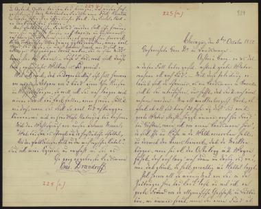 Letter sent by Drandorff, Charles to Schliemann, Heinrich, 1880