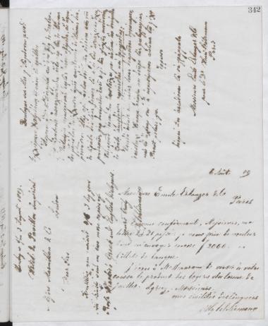 Copy of letter by Schliemann, Heinrich to Erlanger, Émile & Cie. 1889