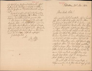 Letter sent by Kühse, Wilhelm to Schliemann, Heinrich, 1884