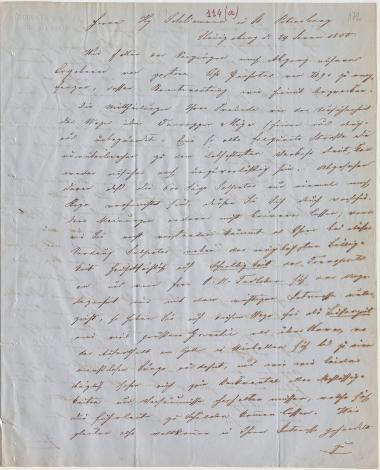 Letter sent by Cohn, Marcus & Son to Schliemann, Heinrich, 1855