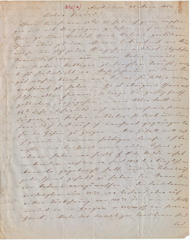 Letter sent by Hepner, W. to Schliemann, Heinrich, 1863