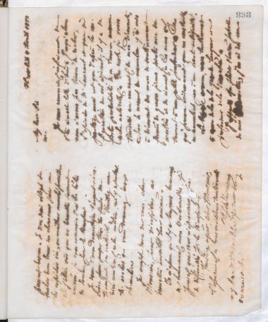 Copy of letter by Schliemann, Heinrich to unknown receiver, 1872