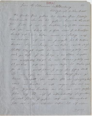 Letter sent by Cohn, Marcus & Son to Schliemann, Heinrich, 1855