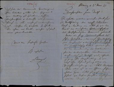 Letter sent by Wenzel, D. to Schliemann, Heinrich, 1877