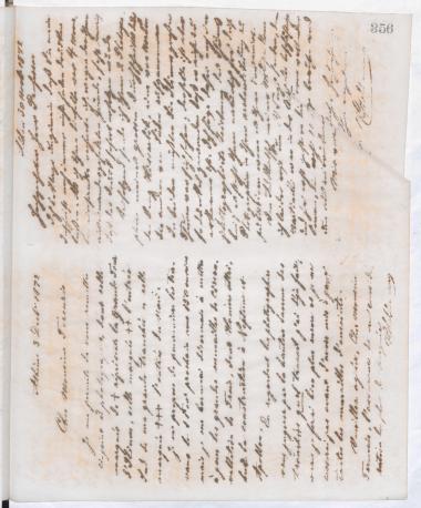 Copy of letter by Schliemann, Heinrich to Curtius, Ernst W. 1872