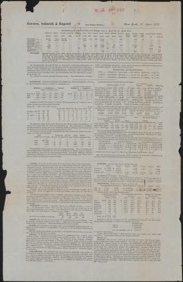 Letter sent by Janssen, Schmidt & Ruperti to unknown receiver, 1870