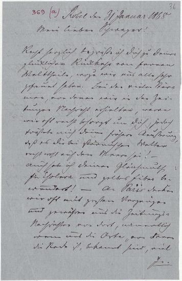 Letter sent by Petrowsky, Hans to Schliemann, Heinrich, 1868