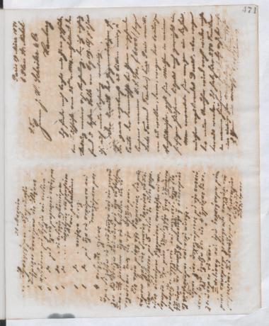 Copy of letter by Schliemann, Heinrich to Σλήμαν, Σοφία, 1871