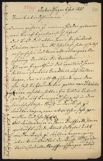 Letter sent by Becker, ? to Schliemann, Heinrich, 1885