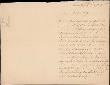 Letter sent by Becker, ? to Schliemann, Heinrich, 1884
