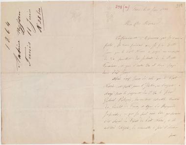 Letter sent by Nissen, A. to Schliemann, Heinrich, 1864