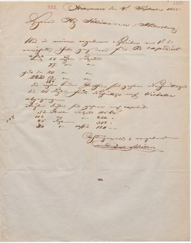 Letter sent by Schiller, Carl to Schliemann, Heinrich, 1855