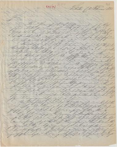 Letter sent by Minlos, L. to Schliemann, Heinrich, 1855