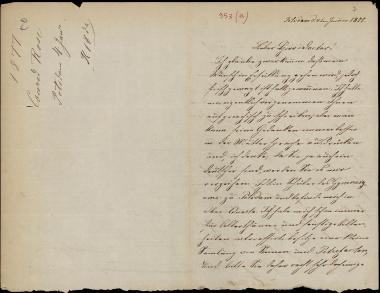 Letter sent by Rose, Conrad to Schliemann, Heinrich, 1877