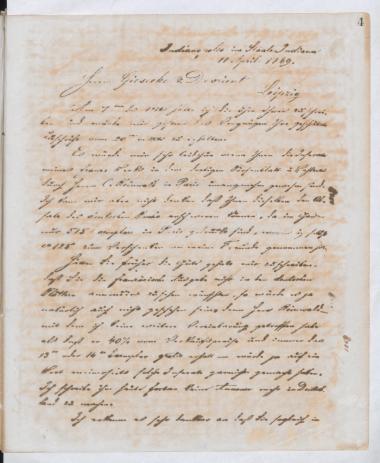 Copy of letter by Schliemann, Heinrich to Giesecke & Devrient, 1869
