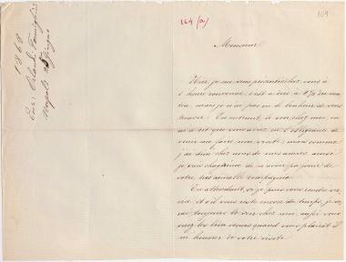 Letter sent by Orlandi Formighini, E. to Schliemann, Heinrich, 1868