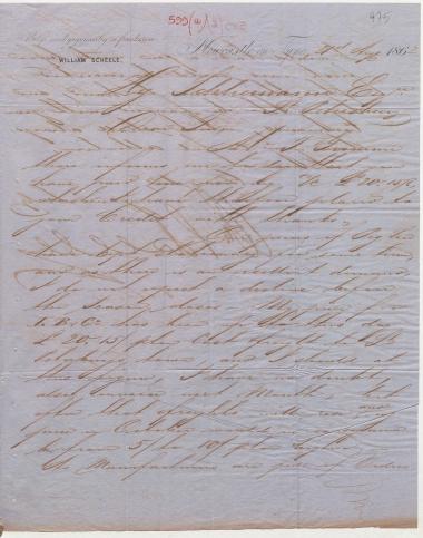 Letter sent by Scheele, William to Schliemann, Heinrich, 1862
