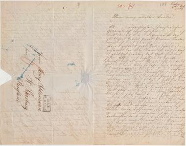 Letter sent by Kühse, Wilhelmine  to Schliemann, Heinrich, 1855