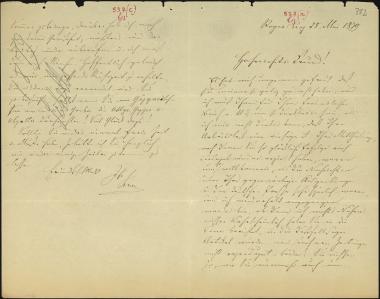 Letter sent by Schels, August to Schliemann, Heinrich, 1879