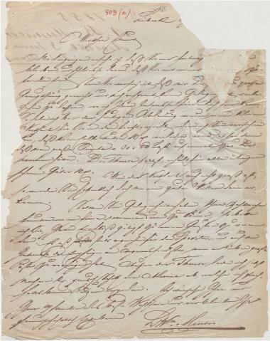 Letter sent by Minlos, L. to Schliemann, Heinrich, 1855