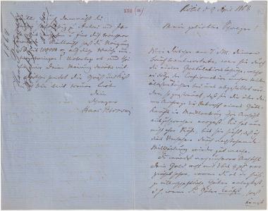 Letter sent by Petrowsky, Hans to Schliemann, Heinrich, 1868