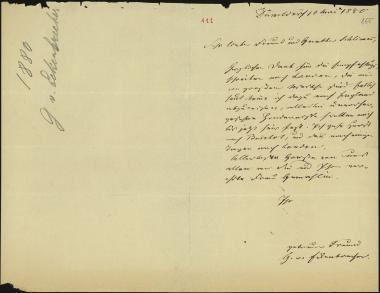 Letter sent by Eckenbrecher, G.  to Schliemann, Heinrich, 1880