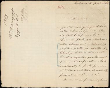 Letter sent by Allendorf, Charles to Schliemann, Heinrich, 1870